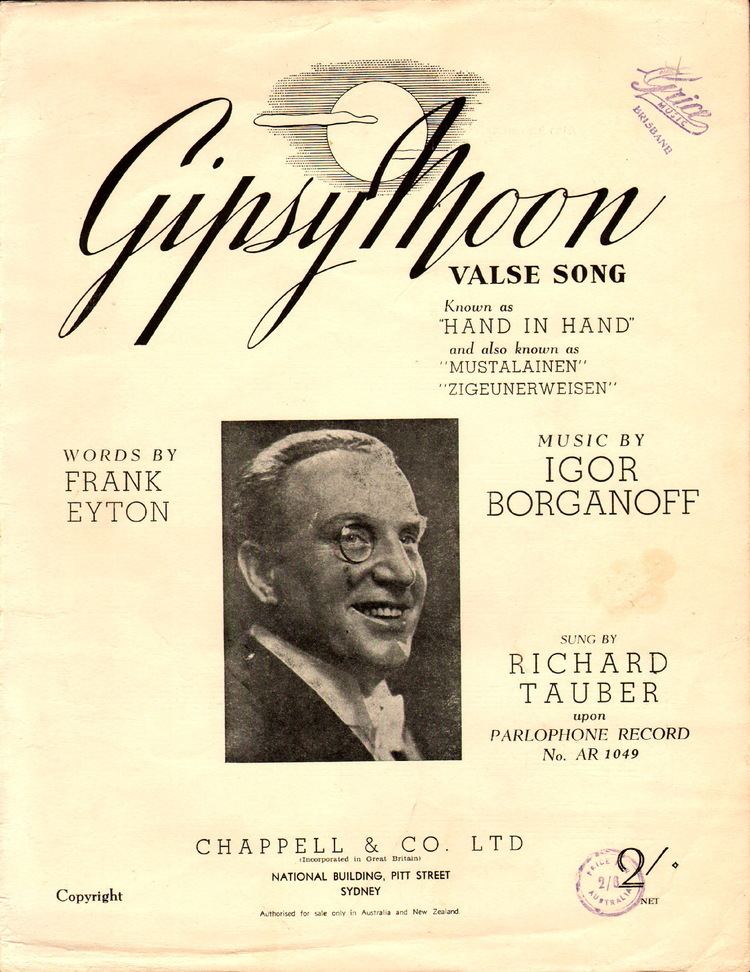 Frank Eyton Gipsy moon 1927 Words by Frank Eyton Music by Igor Borganoff