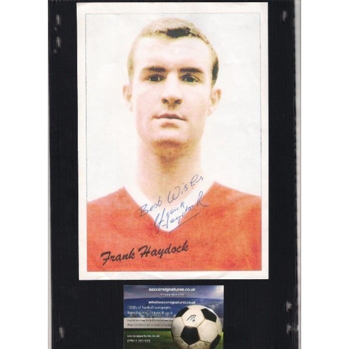 Frank Haydock Signed picture of Frank Haydock the Manchester United footballer