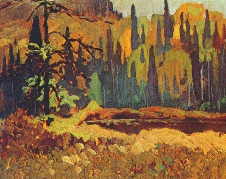 Frank Johnston (artist) Moose Pond 1918 by the Group of Seven painter Frank Johnston