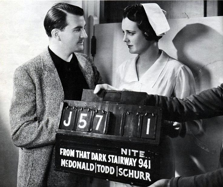 Frank McDonald (director) Director Frank McDonald and Mary Astor between scenes of The Murder