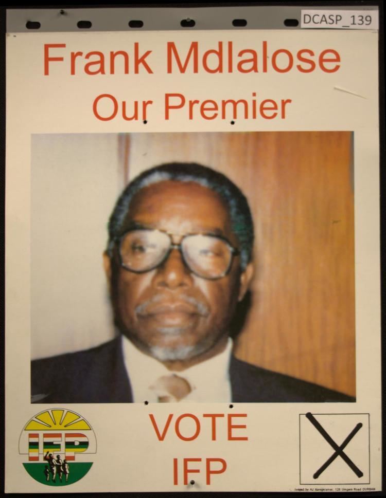 Frank Mdlalose Frank Mdlalose our Premier