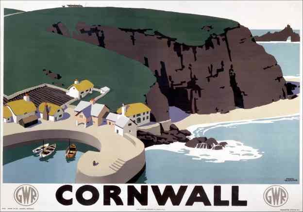 Frank Newbould Cornwall England Vintage GWR Travel Poster by Frank Newbould