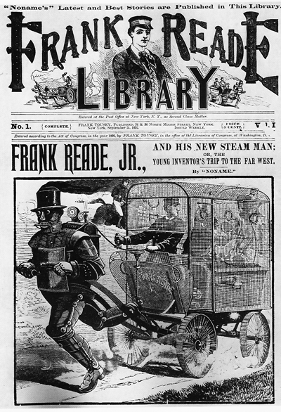 Frank Reade 18681904 Fictional Steam Man Steam Horse Electric Man