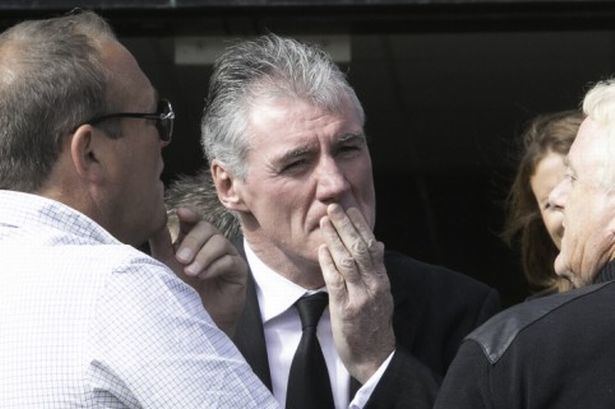 Frank Stapleton Frank Stapleton mourns at his fathers funeral Irish Mirror Online