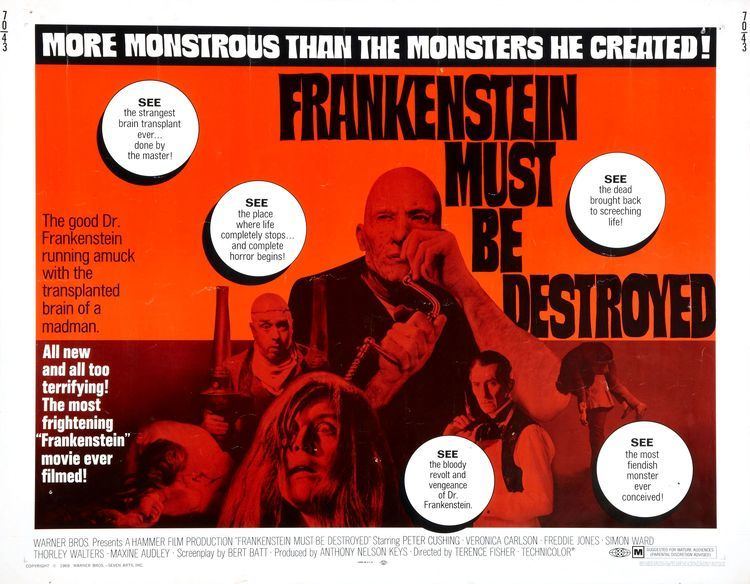 Frankenstein Must Be Destroyed Poster for Frankenstein Must Be Destroyed 1969 UK Wrong Side of