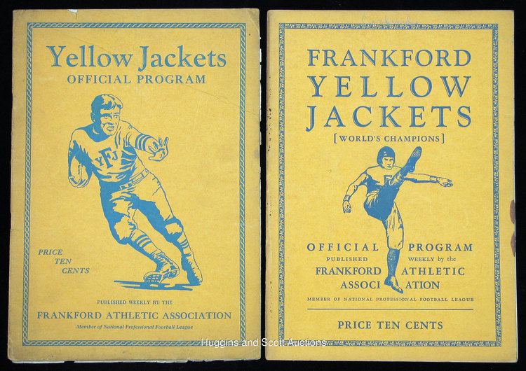 Frankford Yellow Jackets 2 Yellow Jackets vs Chicago Cardinals Programs 1927 amp 1928