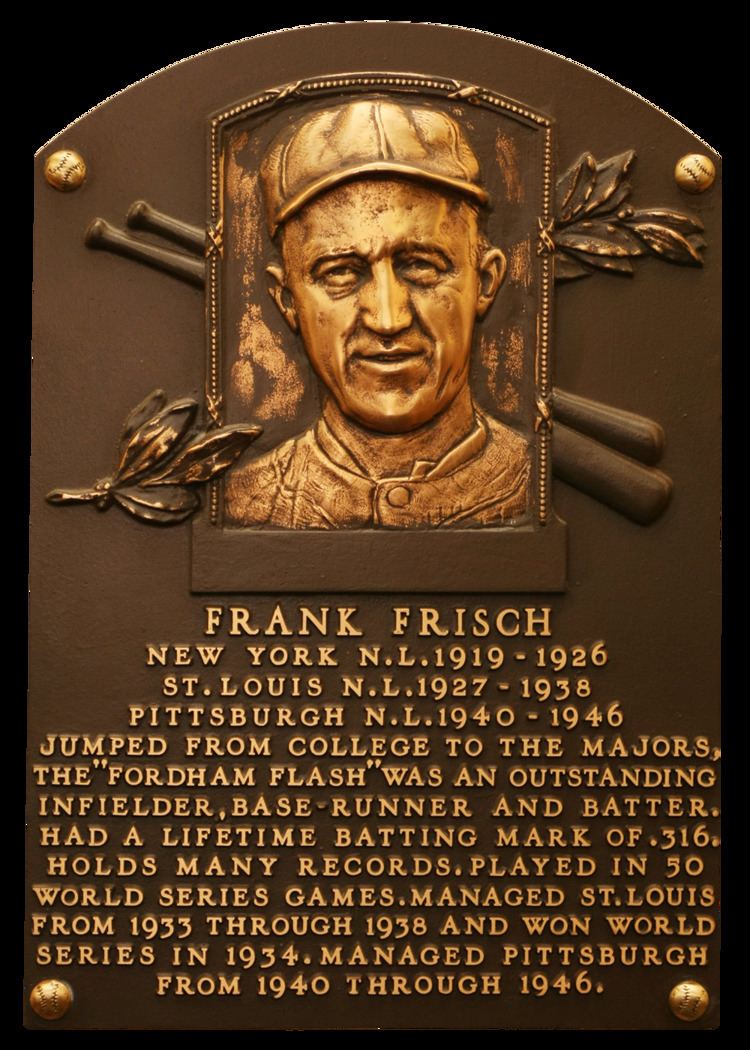 Frankie Frisch Frisch Frankie Baseball Hall of Fame