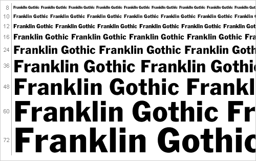 Franklin Gothic Tuesday Typefaces Franklin Gothic