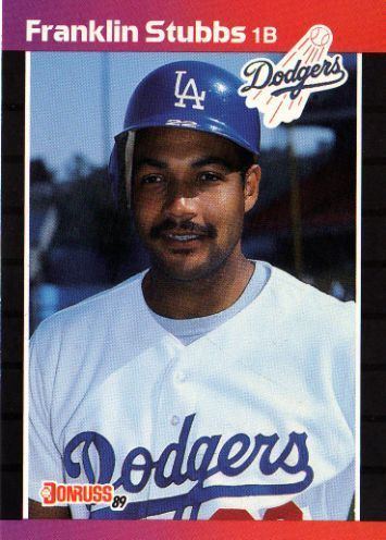 Franklin Stubbs LOS ANGELES DODGERS Franklin Stubbs 321 DONRUSS 1989 MLB Baseball