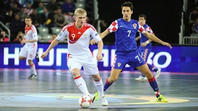Franko Jelovčić Sergei Abramov Russia amp Franko Jelovi Croatia Futsal EURO