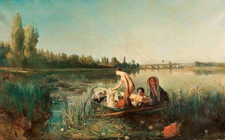 François-Auguste Biard FileFrancoisAuguste Biard Le Bain des Canotiresjpg Wikimedia
