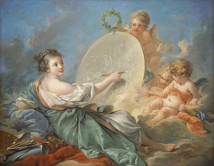 François Boucher Franois Boucher Allegory of Painting 1765 Artsy