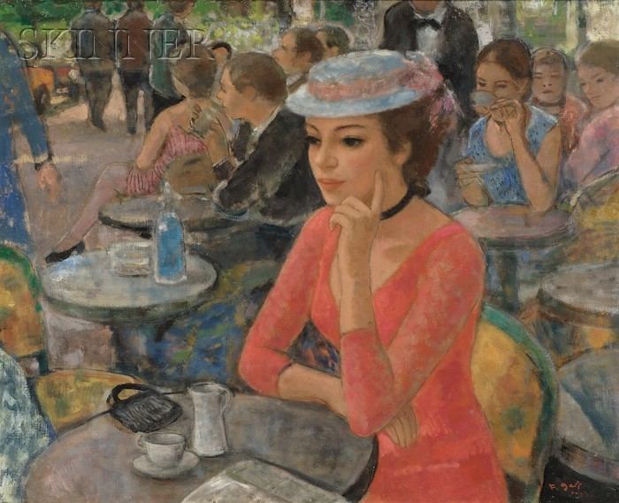 François Gall Francois Gall French 19121987 Woman in a Cafe Bidsquare