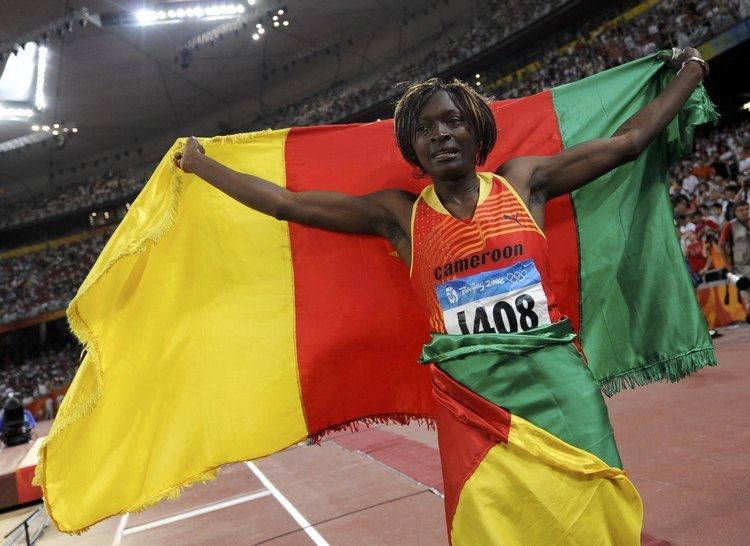 Françoise Mbango Etone Cameroon39s Mbango retains women39s triple jump gold