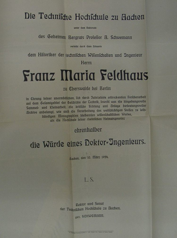 Franz Maria Feldhaus