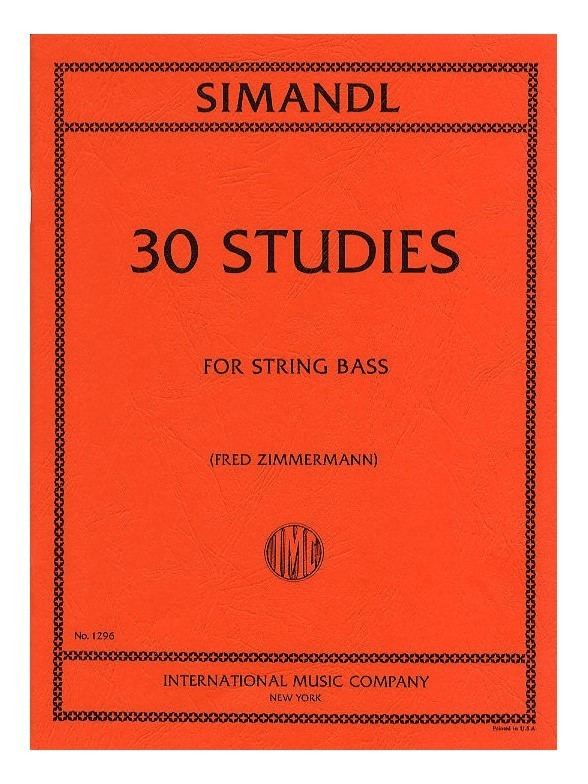 Franz Simandl Franz Simandl 30 Studies For String Bass Double Bass