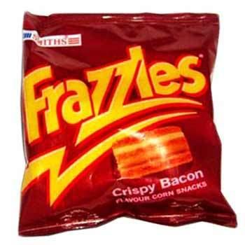 Frazzles Walkers Frazzles Crispy Bacon Snacks English Crisps