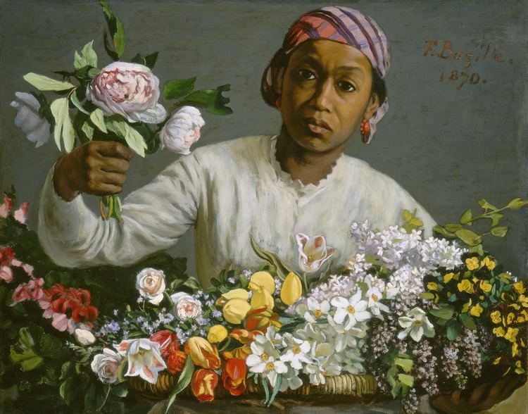 Frédéric Bazille Frdric Bazille Young Woman with Peonies 1870 Artsy