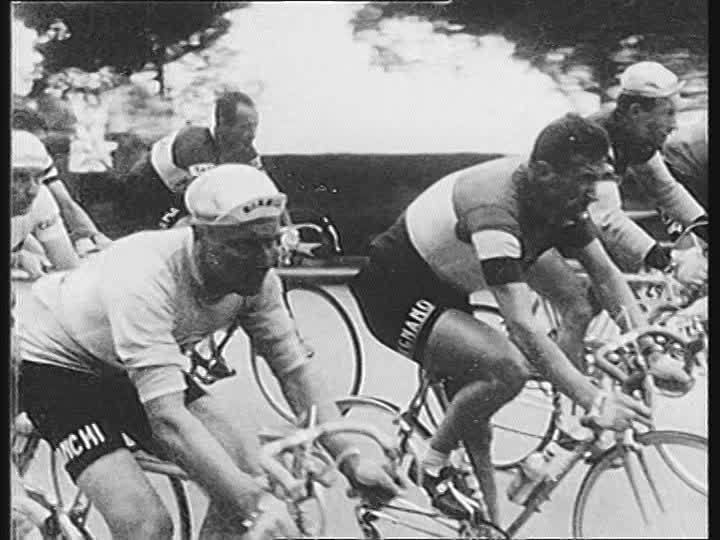 Fred De Bruyne MilanSan Remo Cycle Racing Italy 1957 SD Stock