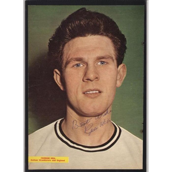Fred Hill (footballer) Signed portrait of Fred Hill the Bolton Wanderers footballer