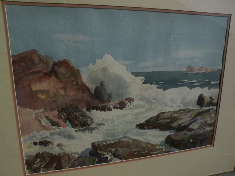 Fred Sersen FRED SERSEN 18901962 fine California watercolor coastal seascape