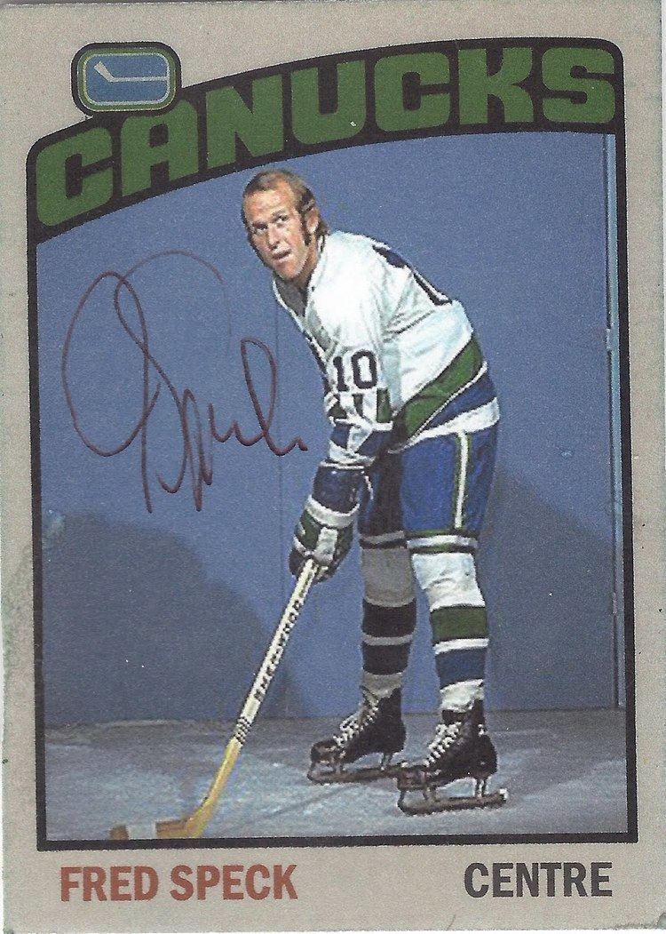 Fred Speck Fred Speck Vancouver Canucks 197172 Hockey Pinterest