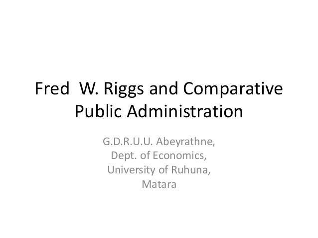 Fred W. Riggs Fred w riggs