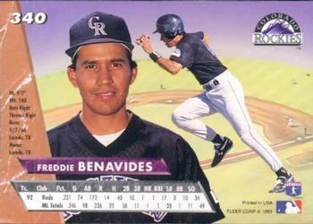 Freddie Benavides 1993 Ultra Baseball Gallery The Trading Card Database