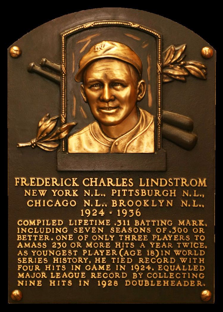 Freddie Lindstrom Lindstrom Freddie Baseball Hall of Fame