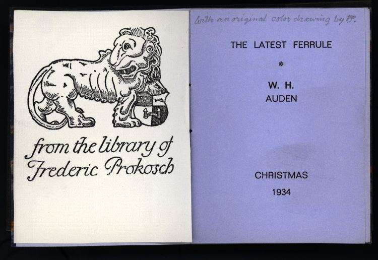 Frederic Prokosch University of Delaware Library Forging a Collection