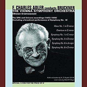 Frederick Charles Adler Vienna Symphony Orchestra Anton Bruckner Frederick Charles Adler