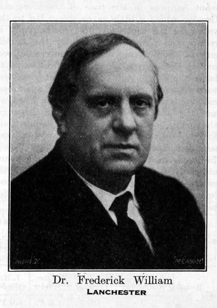 Frederick W. Lanchester Frederick Lanchester Graces Guide