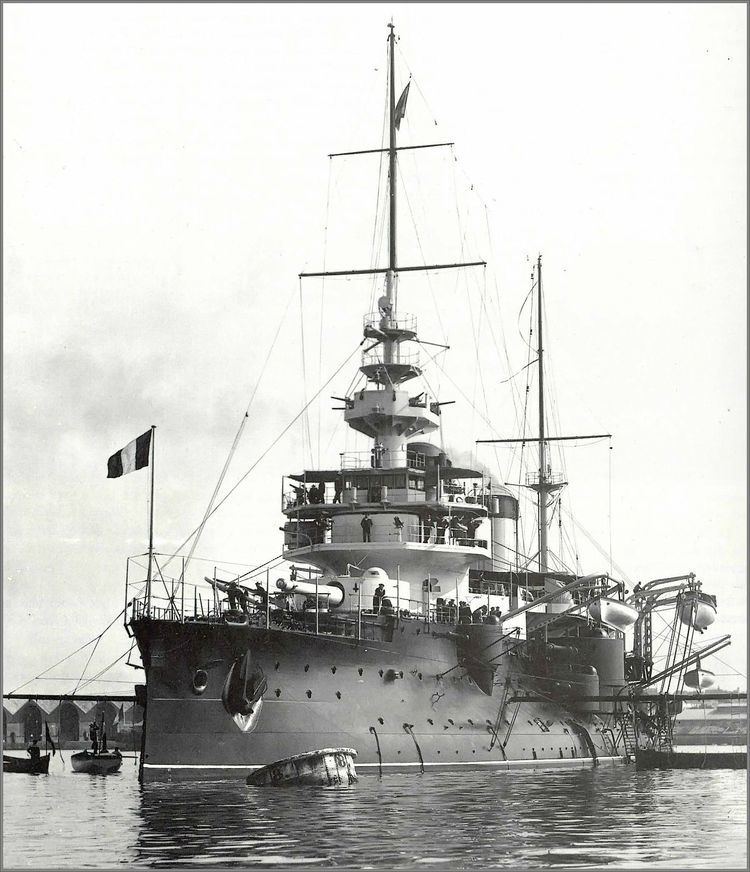 French battleship Bouvet French predreadnought battleship Bouvet Toulon harbour 1899