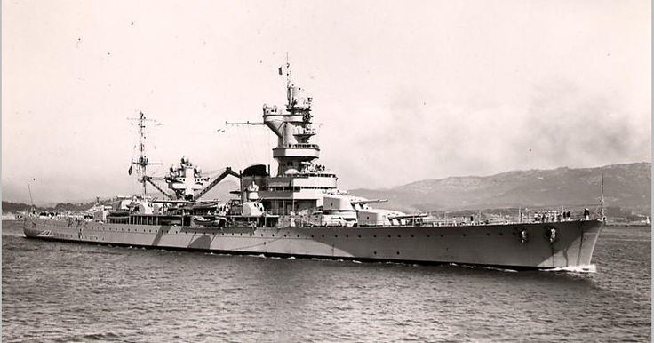 French cruiser Algérie French heavy cruiser Algerie Photo possibly 1939 while based in