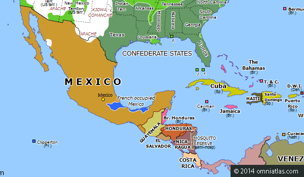 French intervention in Mexico French Intervention in Mexico Historical Atlas of North America