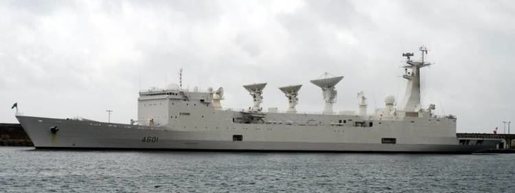 French ship Monge FS Monge A 601 missile range instrumentation ship french navy ponta