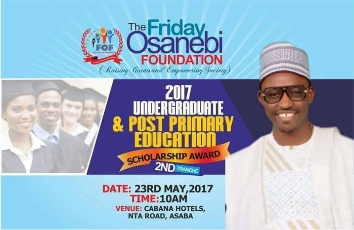 Friday Osanebi Friday Osanebi Foundation to disburse N10M to indigent students on