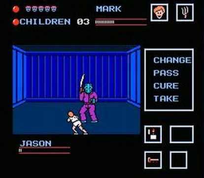 Friday the 13th (1989 video game) Weird purple Jason Vorhees from 1989 NES game Friday the 13th is