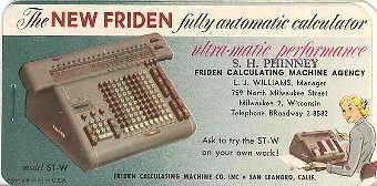 Friden, Inc. wwwoldcalculatormuseumcomfridenadjpg