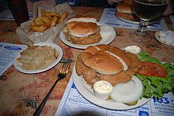 Fried-brain sandwich httpsuploadwikimediaorgwikipediacommonsthu