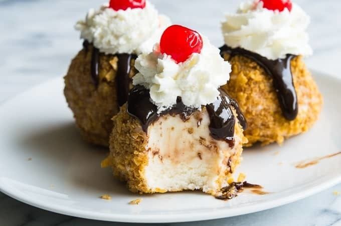 Fried ice cream Easy Mexican Fried Ice Cream