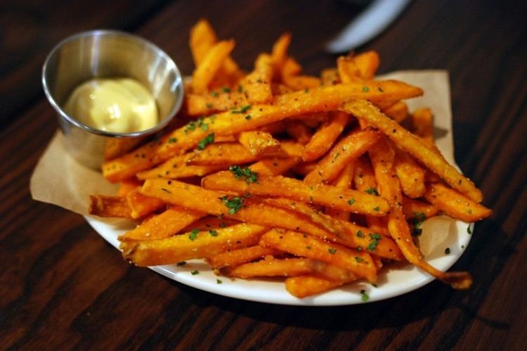 Fried sweet potato Sweet Potato Fries Healthy Fried Food Earth Eats Indiana Public