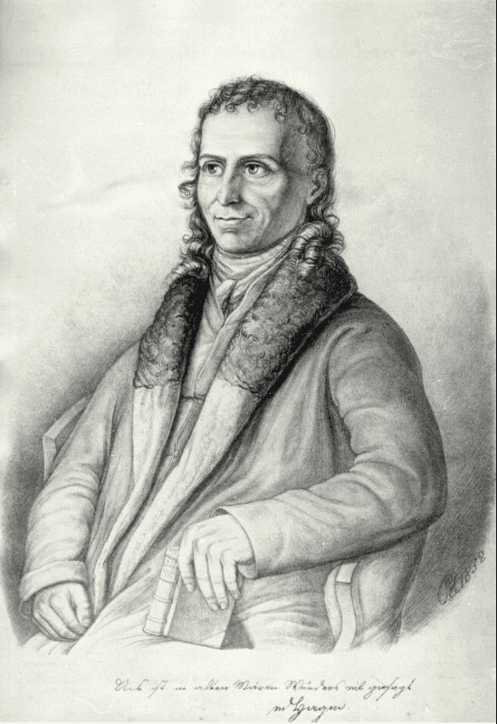 Friedrich Heinrich von der Hagen nach Zeichnung Portrt Friedrich Heinrich von der Hagen