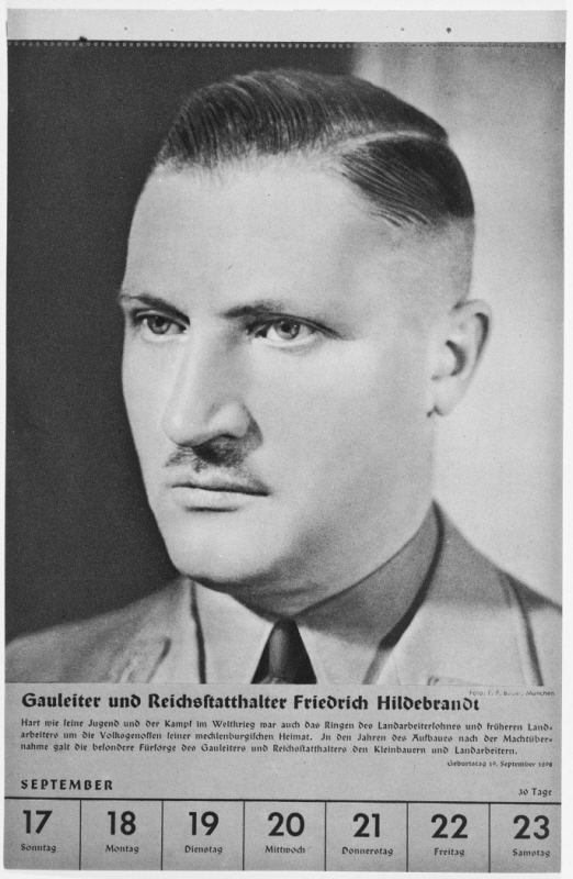 Friedrich Hildebrandt Portrait of Gauleiter und Reichsstatthalter Friedrich Hildebrandt