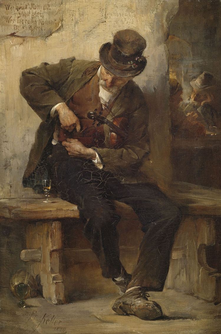 Friedrich von Keller (painter) FileFriedrich von Keller Straenmusikant vor einem Wirtshaus 1880