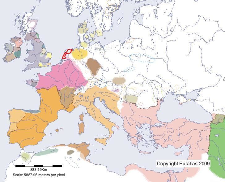 Frisii Euratlas Periodis Web Map of Frisii in Year 500