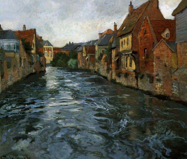 Frits Thaulow Riverside View of Abbeville Frits Thaulow WikiArtorg