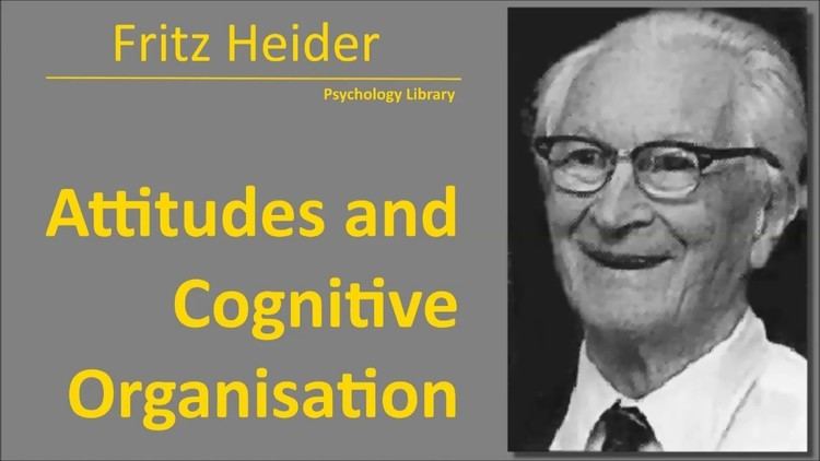 Fritz Heider Fritz Heider Attitudes and Cognitive Organisation Psychology