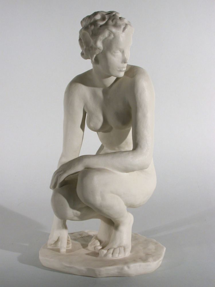 Fritz Klimsch Rosenthal Fritz Klimsch quotSqattingquot Nude Figurine ar 1936