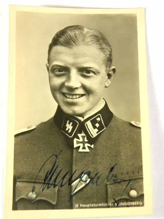 Fritz Klingenberg Waffen SS Ritterkreutztrager Hauptsturmfuhrer Fritz